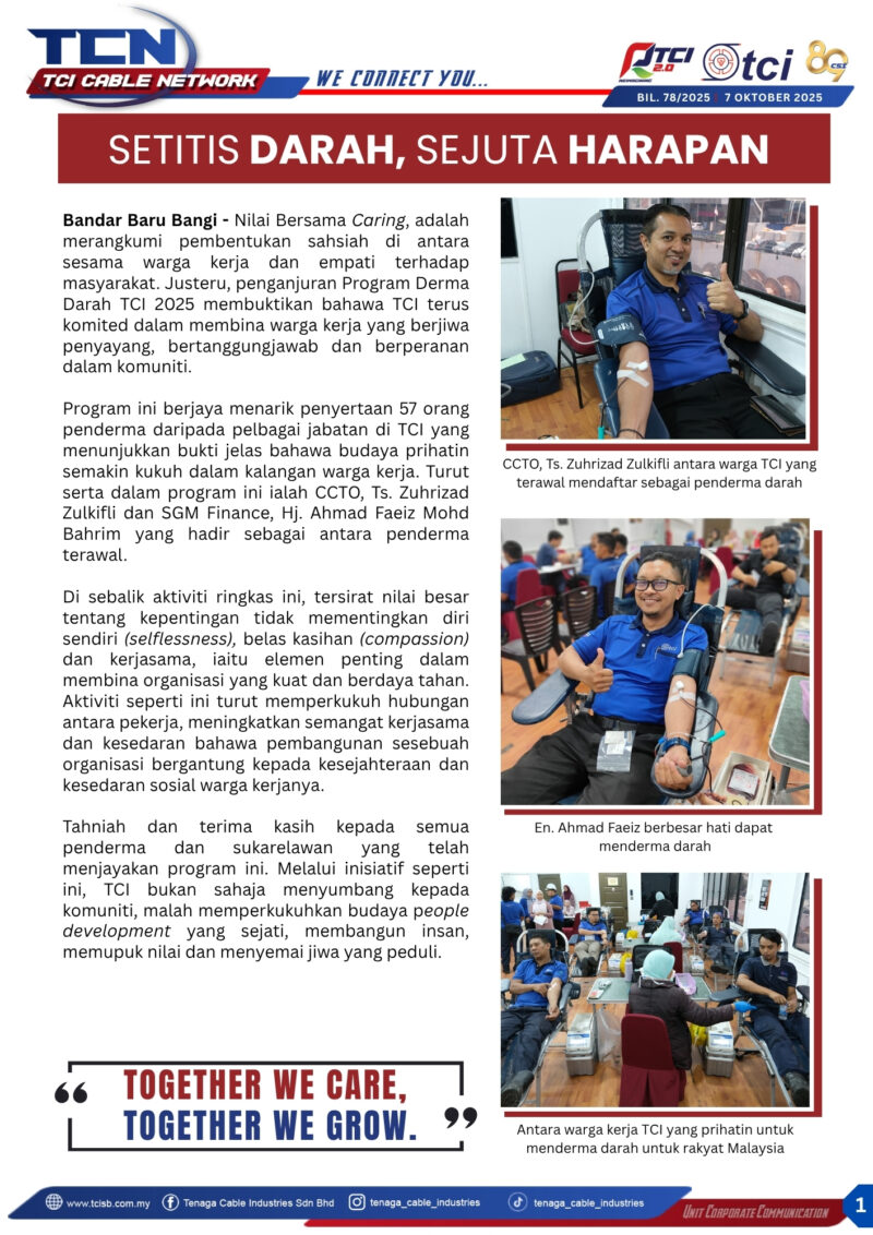 SETITIS DARAH, SEJUTA HARAPAN