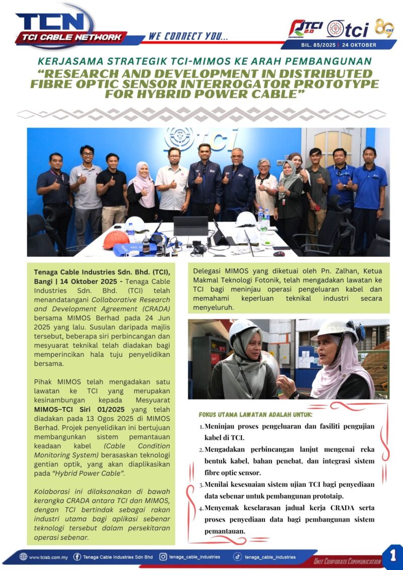 KERJASAMA STRATEGIK TCI-MIMOS