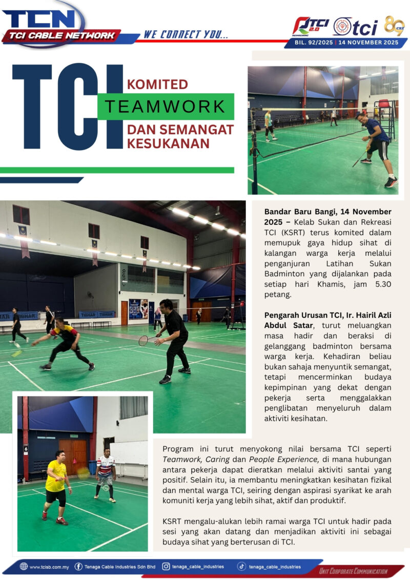 TCI KOMITED TEAMWORK DAN SEMANGAT KESUKANAN