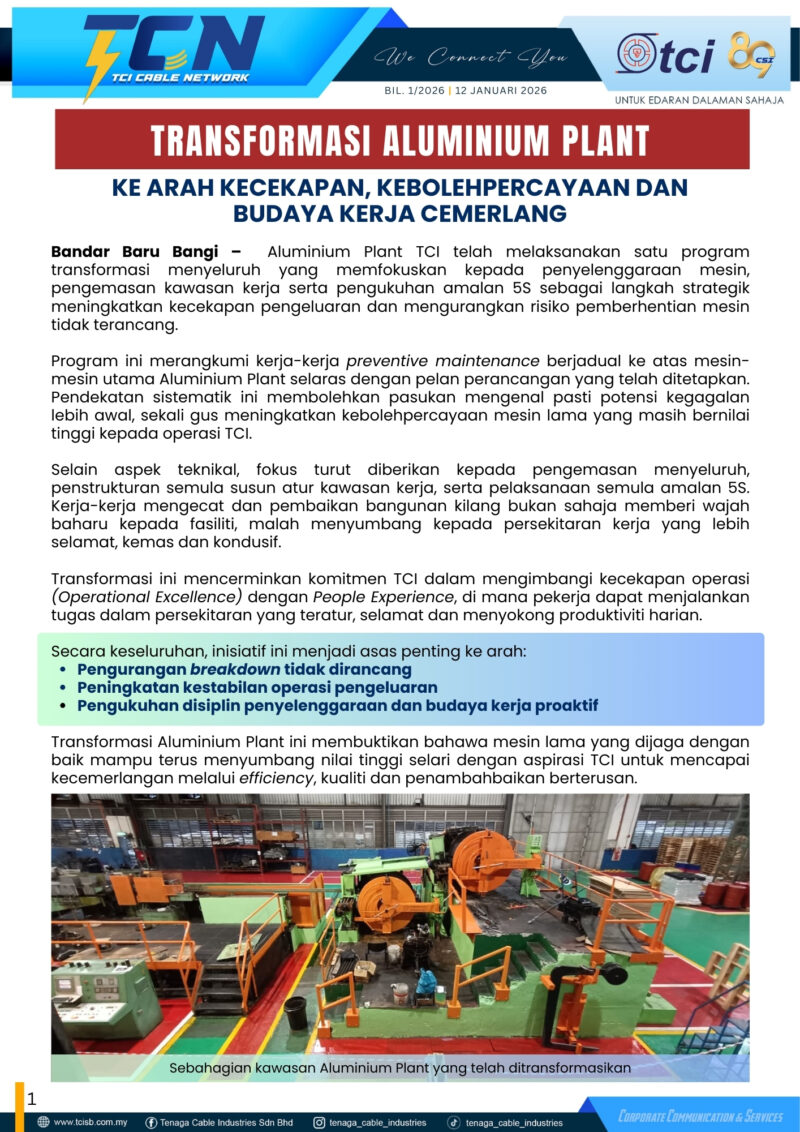 TRANSFORMASI ALUMINIUM PLANT