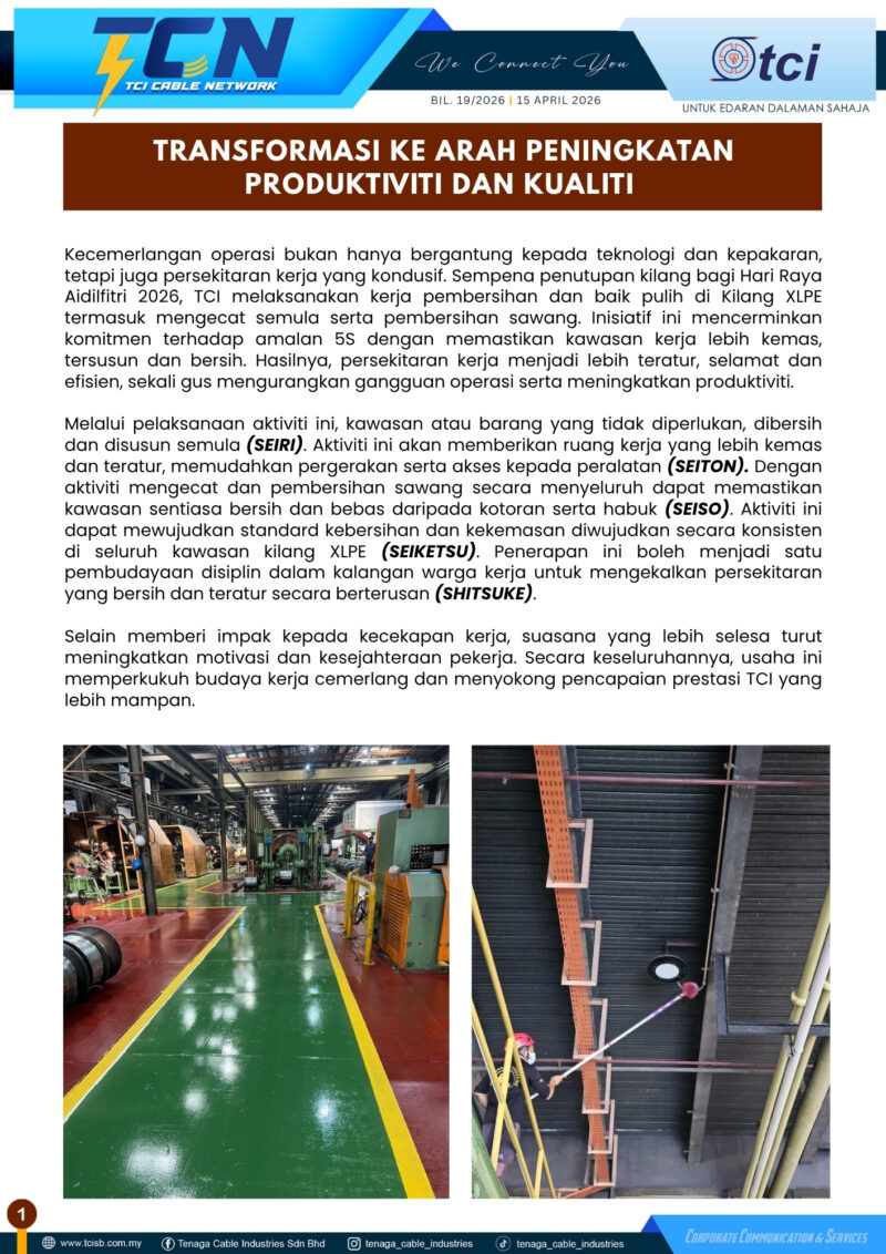 TRANSFORMASI KE ARAH PENINGKATAN PRODUKTIVITI DAN KUALITI
