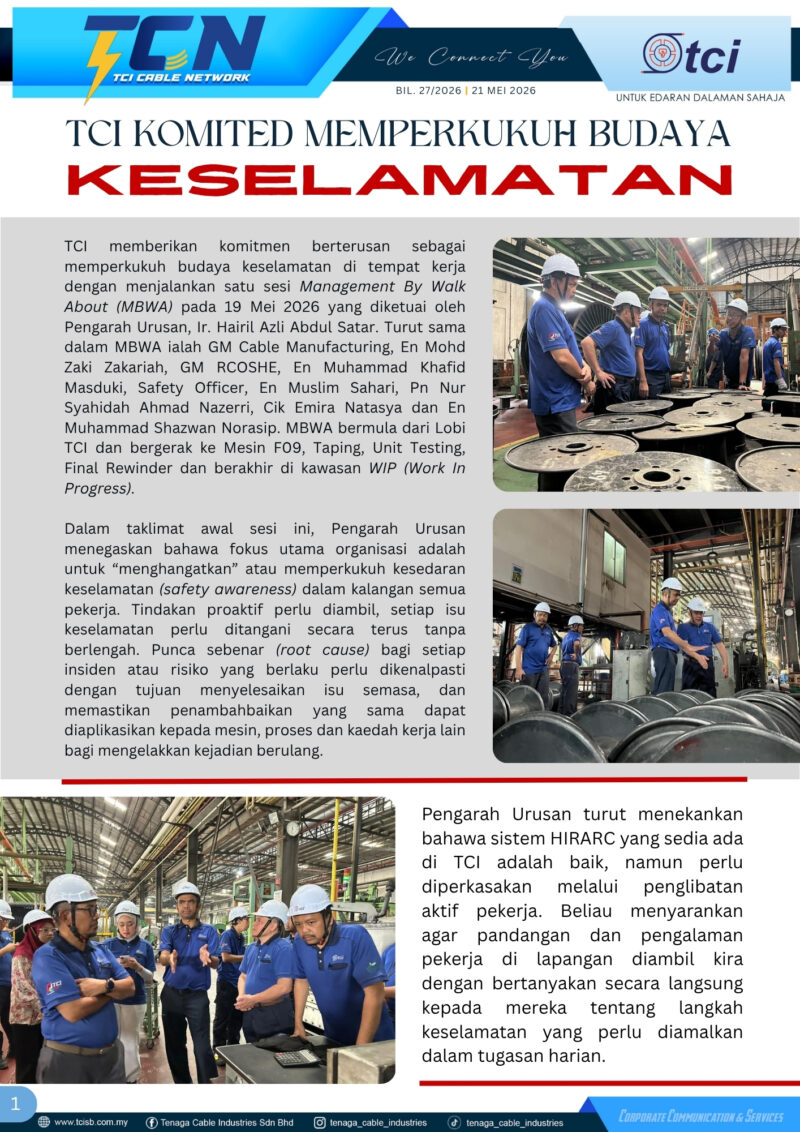 TCI KOMITED MEMPERKUKUH BUDAYA KESELAMATAN