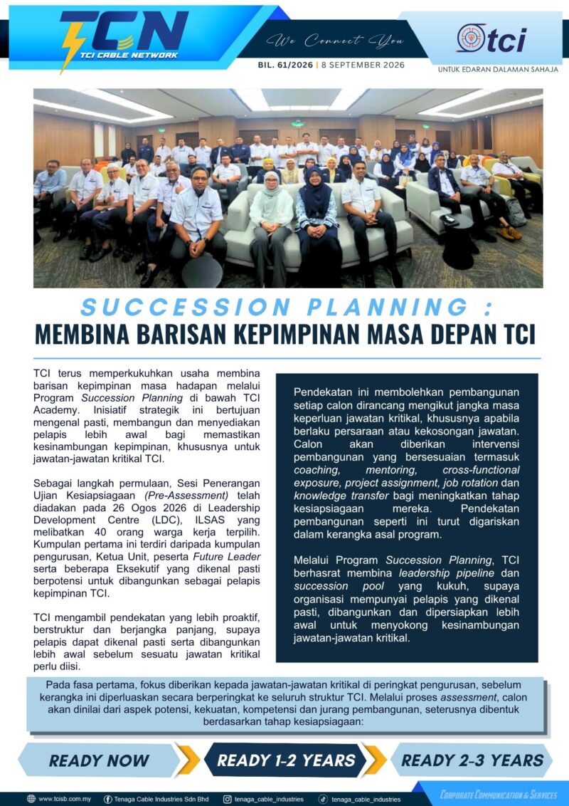 MEMBINA BARISAN KEPIMPINAN MASA DEPAN TCI
